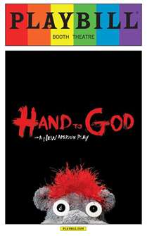 Hand to God - June 2015 Playbill with Rainbow Pride Logo 